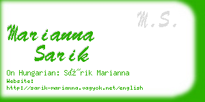 marianna sarik business card